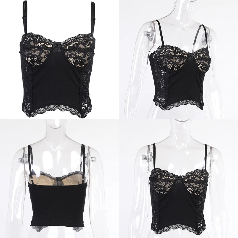 Женский готический черный топ в рубчик стиле панк сексуальный цветочный