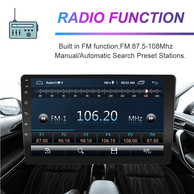 9-дюймовый 2 Din Android 10 0 автомобильный MP5-плеер + 16 Гб Bluetooth GPS-навигатор для Toyota Fortuner