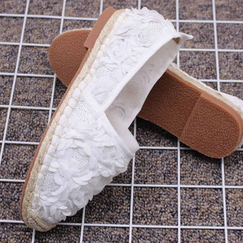 Женская обувь без застежки из соломенной пеньковой ткани Повседневная Удобная