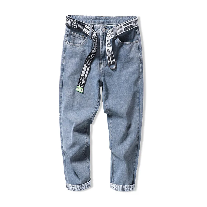 

Straight Jeans Men Cashew Flowers Fashion Jeans For Men Spring Korean Chic Casual Loose Denim Trousers On Hot Sales S-XXXL