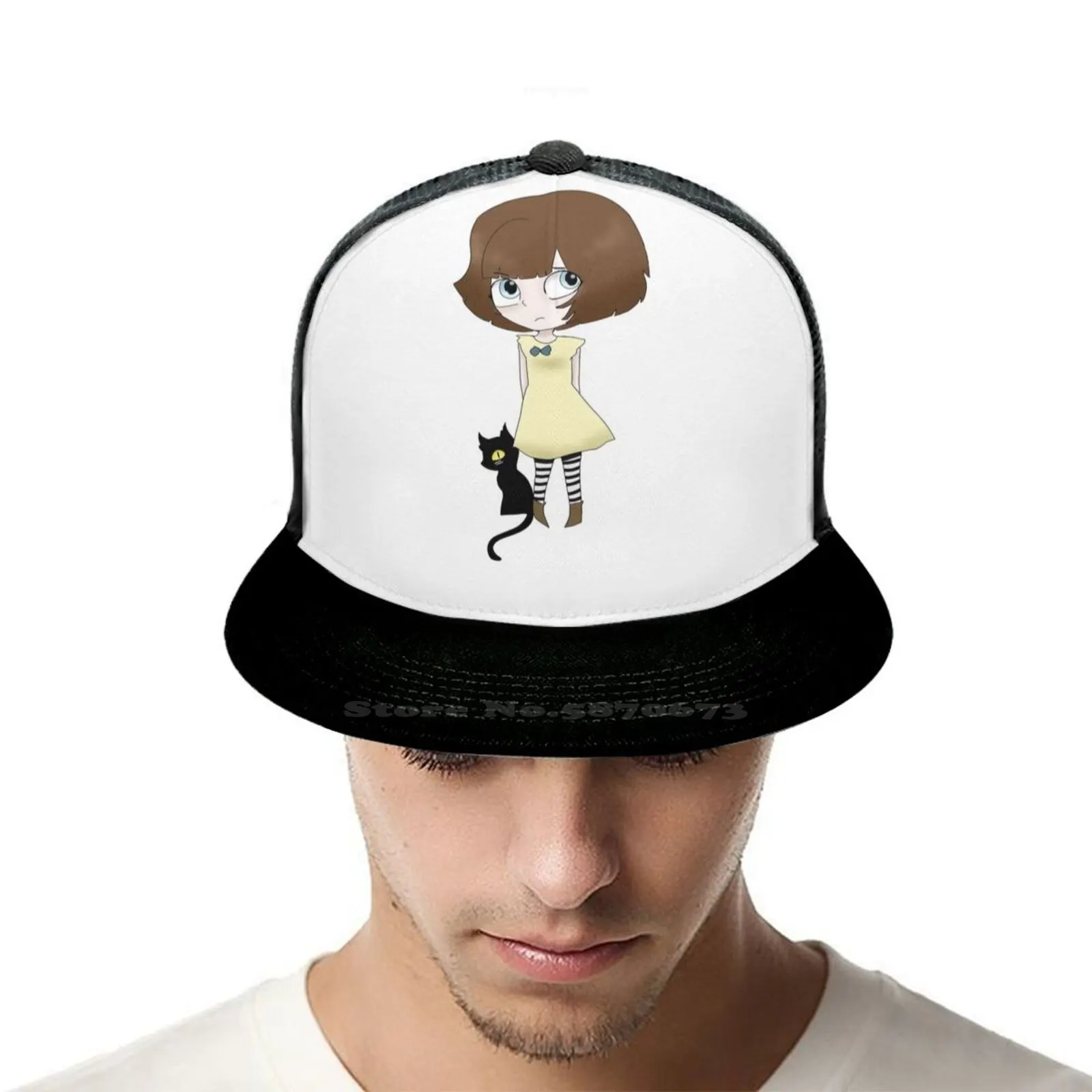 

Спортивная изогнутая сетчатая шляпа-тракер с бантом Chibi Fran Mrmidnight Mr Midnight Indie