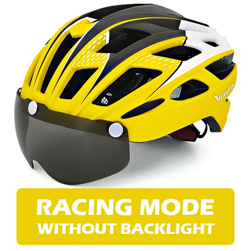 Yellow helmet Victgoal велосипедный шлем для мужчин поляризованные очки MTB велосипедные шлемы сверхлегкие дорожные горные велосипедные очки шлем дропшиппинг - Цвет: Yellow helmet