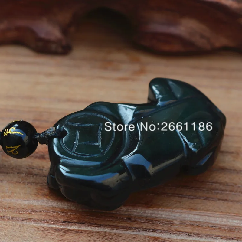 Натуральный Радужный обсидиановый глаз Каменная Резная подвеска животное Pixiu