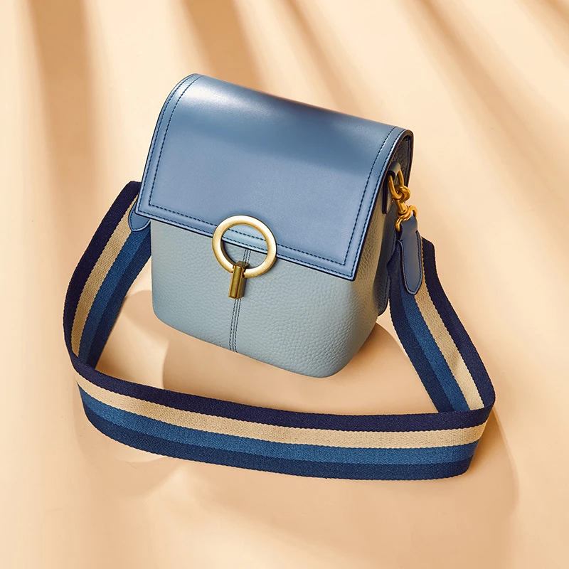 2 ремня Ретро сумка с клапаном женская из натуральной кожи мессенджер сумки через