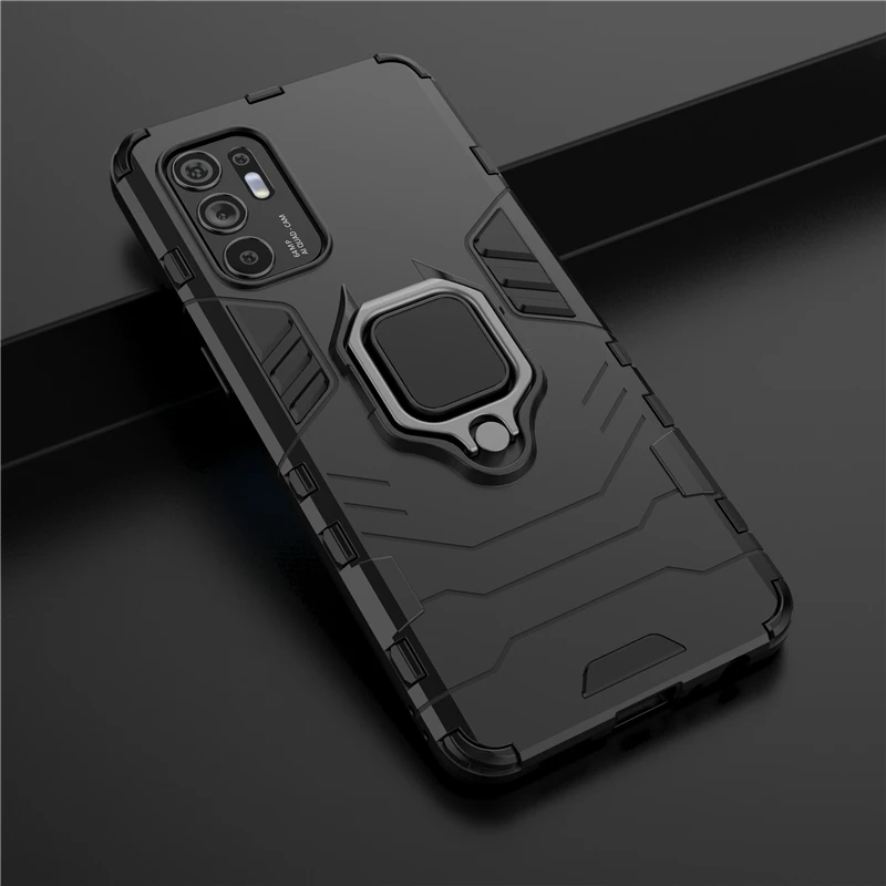 For Oppo Reno6 4G Case Cover for Reno6 Pro Plus 4G 5G Magnetic Ring KickStand Holder TPU Armor Back Cover Phone Case for Reno 6