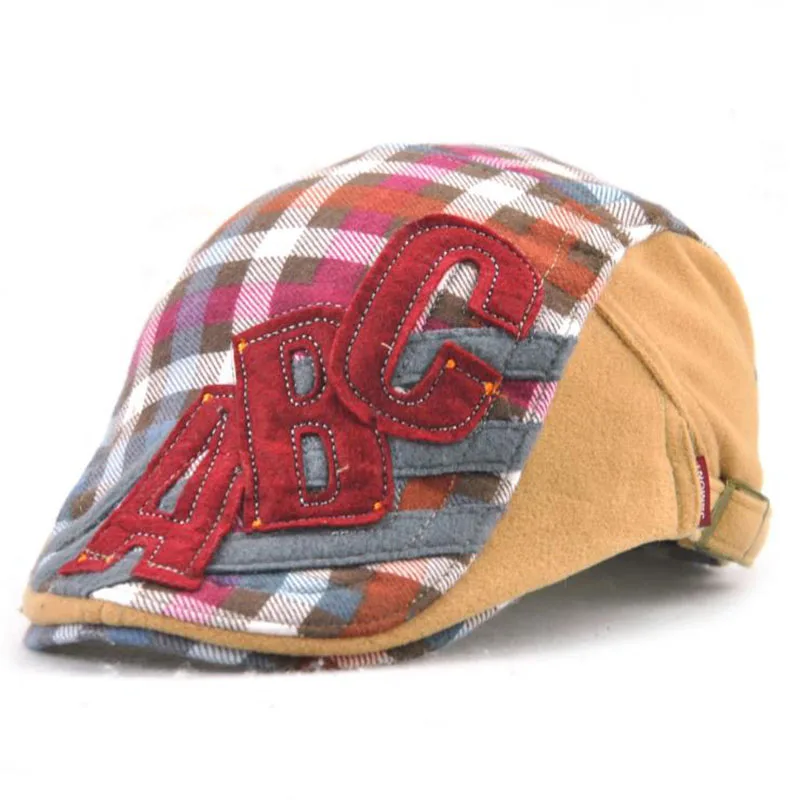 Детская шапка JAMONT осенне зимняя клетчатая хлопковая детская для мужчин и женщин