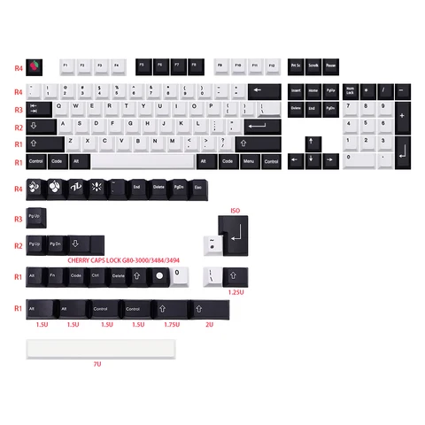 GMK-KEY сублимационные колпачки для ключей Cherry Profile немецкий французский итальянский Испания UK ISO колпачок для ключей для TKL dz60 96 GMMK клавиатура Keycap