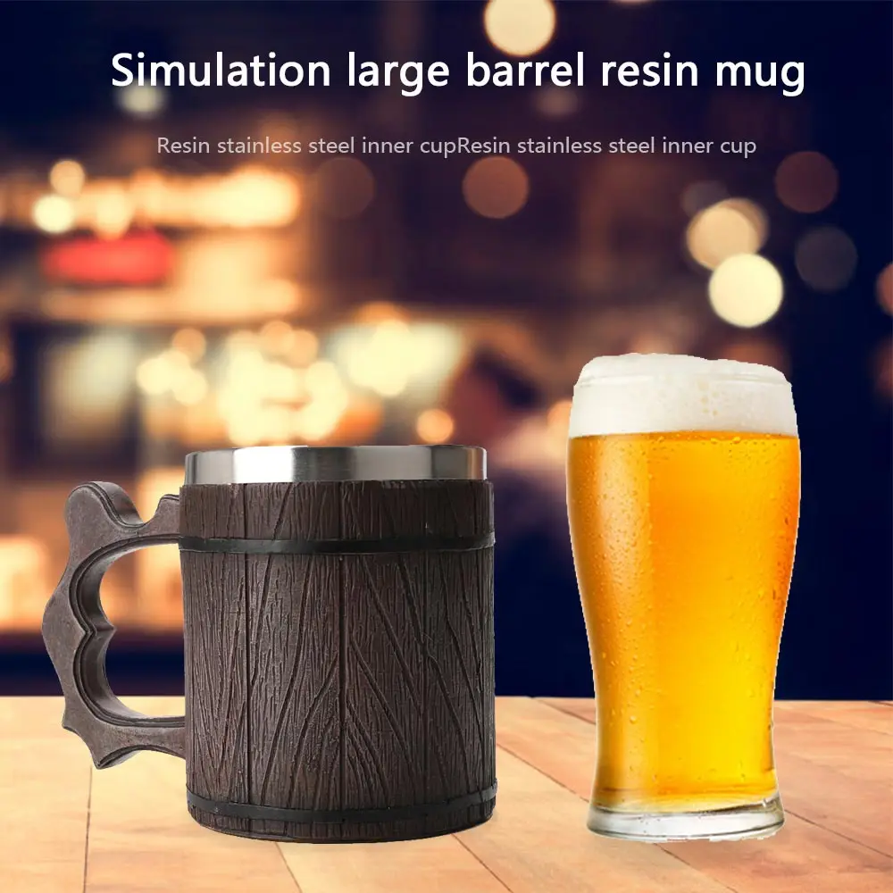 450 мл средний возраст моделирование деревянный бочонок кружки для напитков Смола