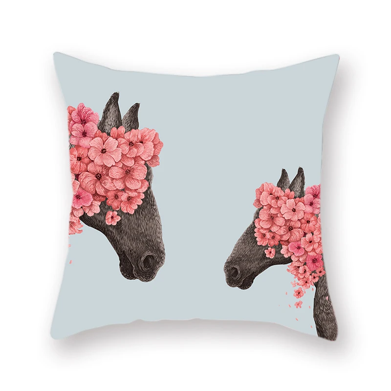 Двусторонняя декоративная наволочка Pentium с рисунком лошади|Наволочки| |