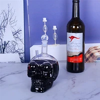 transparent flask for alcohol skull head cup vodka wine decanter whiskey bottle glass liquor shot crystal drinking hip flasks