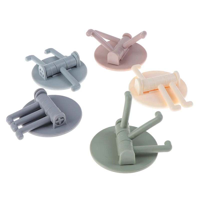 

1PCS Bathroom Hook Creative Seamless Paste 3 Branch Rotating Hook Kitchen Bathroom Storage Wall Hook Shower Hook