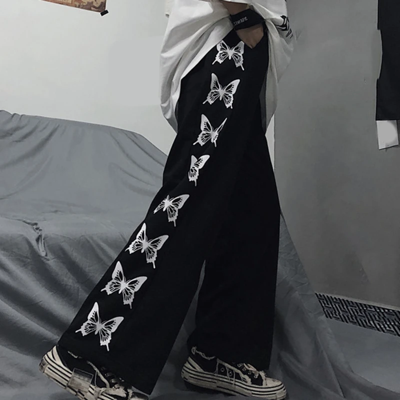 

Autumn Pants Women Printed Leisure Chic Unisex Couples Trousers Harajuku Womens Loose Daily Streetwear Retro Hip-hop Pants