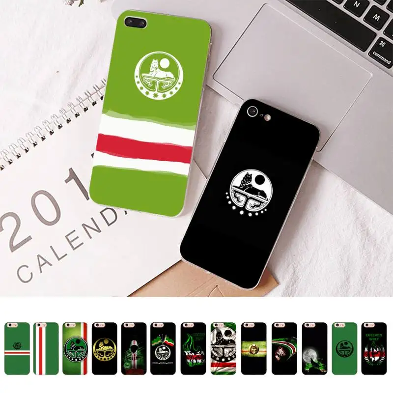 

FHNBLJ Chechen National Flag Phone Case for iPhone 11 12 13 mini pro XS MAX 8 7 6 6S Plus X 5S SE 2020 XR case