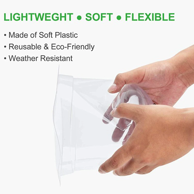 

Reusable Plastic Greenhouse Garden Cloche Dome Plant Covers Frost Guard Freeze Protection