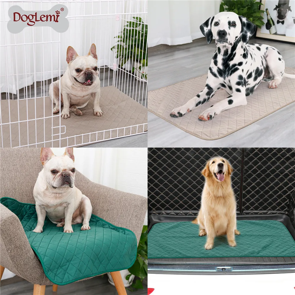 

Doglemi Washable Pet Dog Cat Pee Pads Mat Waterproof Puppy Training Pad Reusable Dog Pee Pad for dog cat toilet litter box clean