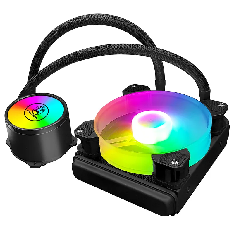Kllisre кулер для процессора с водяным охлаждением RGB ARGB PWM 4PIN вентилятор Intel LGA 1200