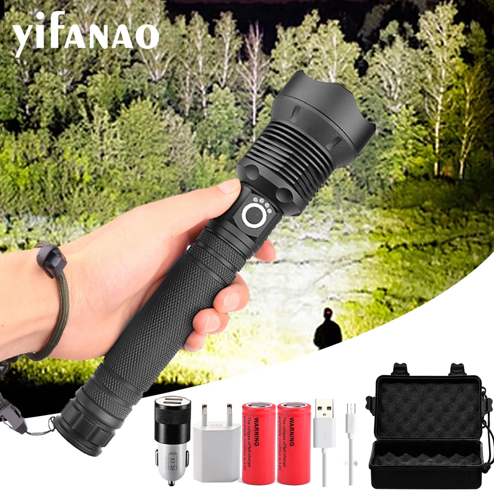 

Tactical LED Lamp XHP70.2 most powerful Flashlight USB Zoom led torch xhp70 xhp50 18650 or 26650 battery Best Camping Outdoor