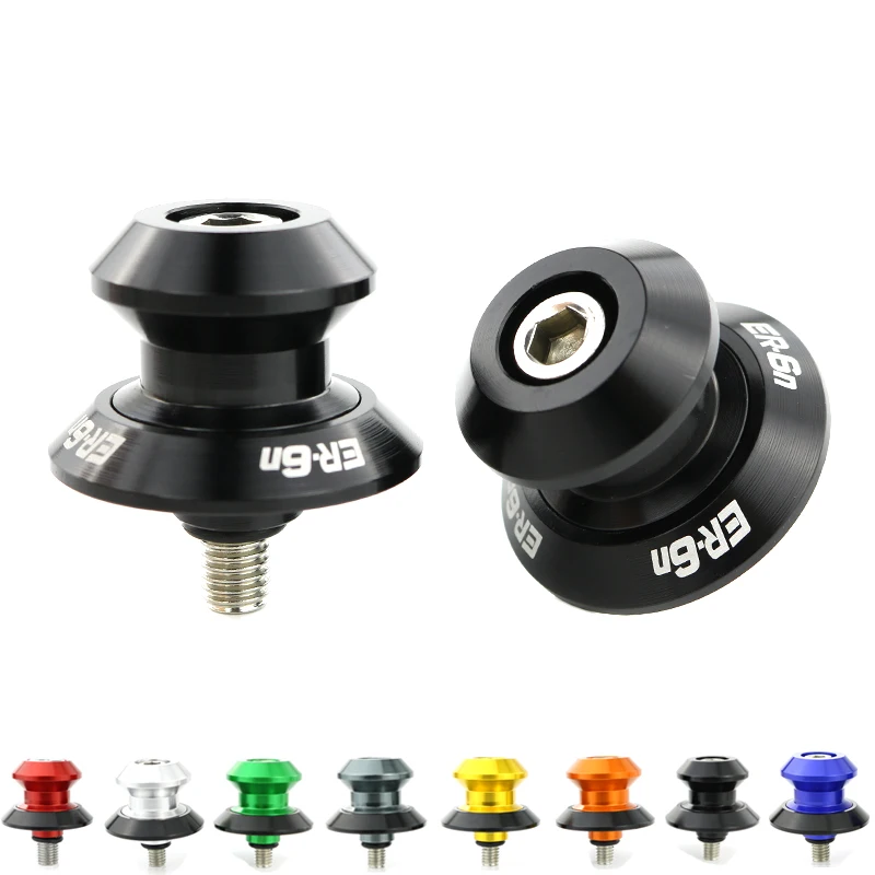 

Fit For KAWASAKI ER-6N ER6N 2005 2006 2007-2013 2014 2015 Swing Arm Sliders Spools Stand Bobbins Screws Slider Aluminum Alloy