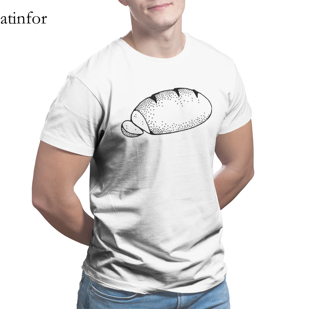 

Breaking Bread T-Shirt Black Vintage Kawaii Tops Retro Tshirts 27938