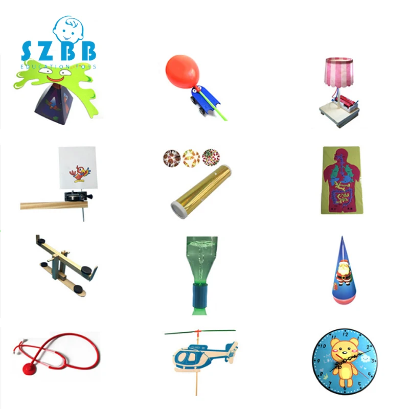Sz паровые 12pcskids Diy Стволовые образование научная игрушка эксперименты сборные