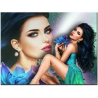 5D алмазная живопись сделай сам, вышивка крестиком, красота, леди, цветок, полноразмернаякруглая Алмазная вышивка, домашний декор, мозаика, Набор для вышивки