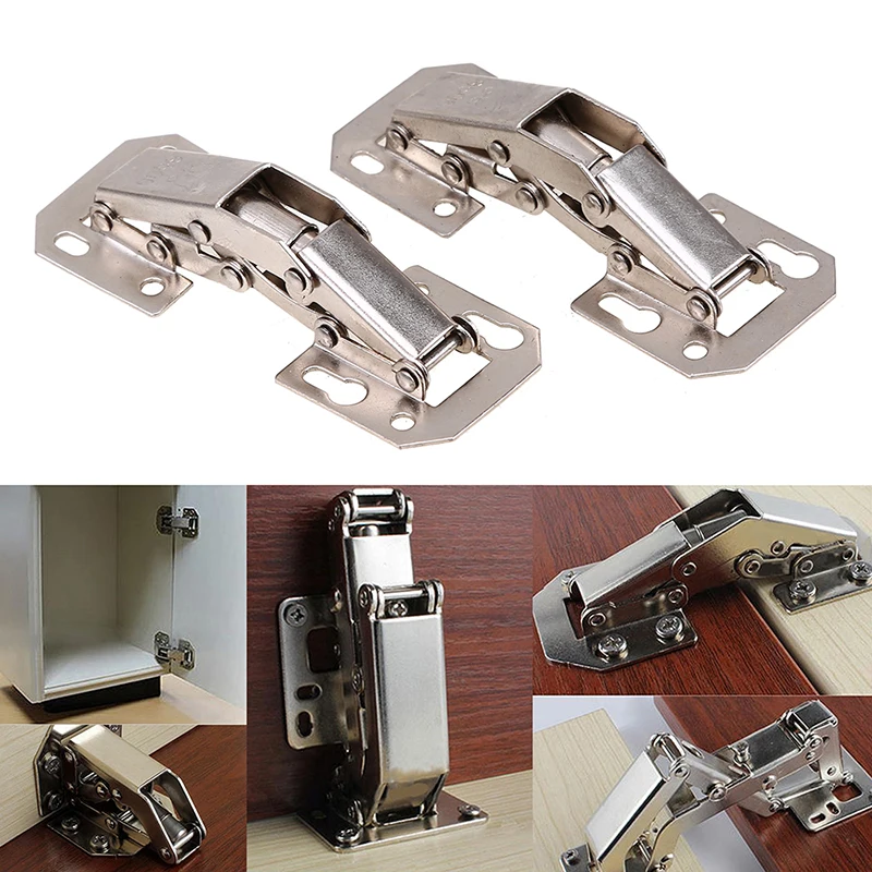 

1piece Door Cabinet Hinge Cold Rolled Steel Not Drilling Hole Damper Buffer Cupboard Hinges Soft Close Cabinet Hardware Supplies