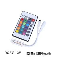 dc 5v 12v 24v 12a rgb ir remote mini controller 24keys led driver dimmer for 505028353528573056303014 strip light