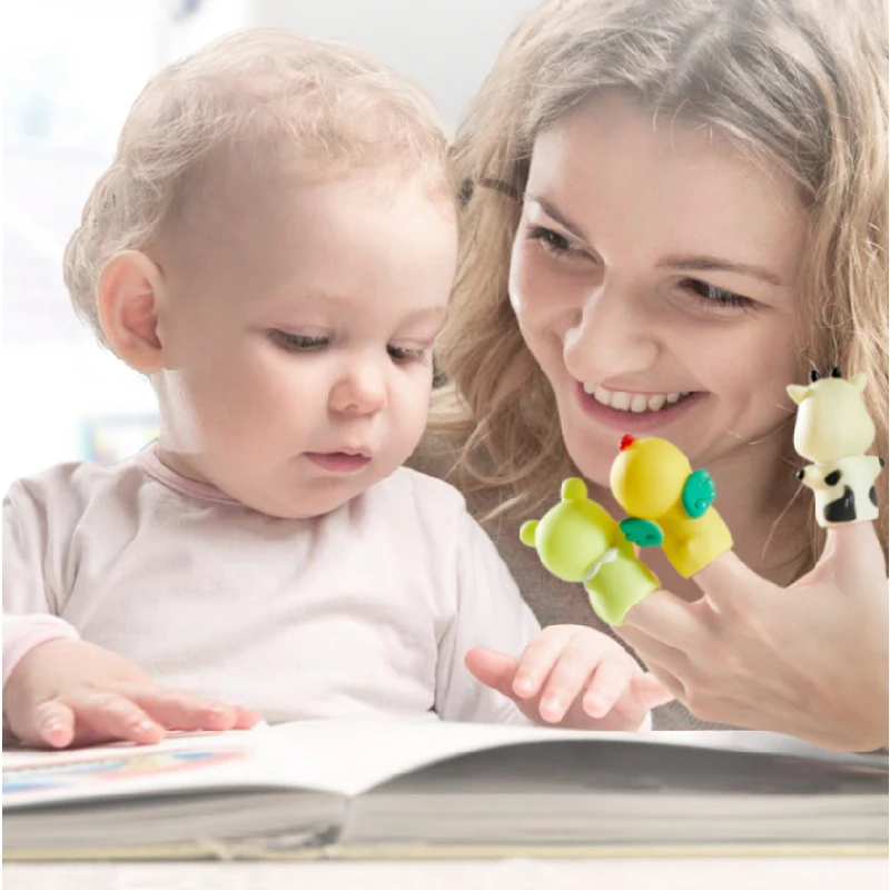 5 шт. ПВХ Милые Мультяшные биологические животные пальчиковые игрушки для детей