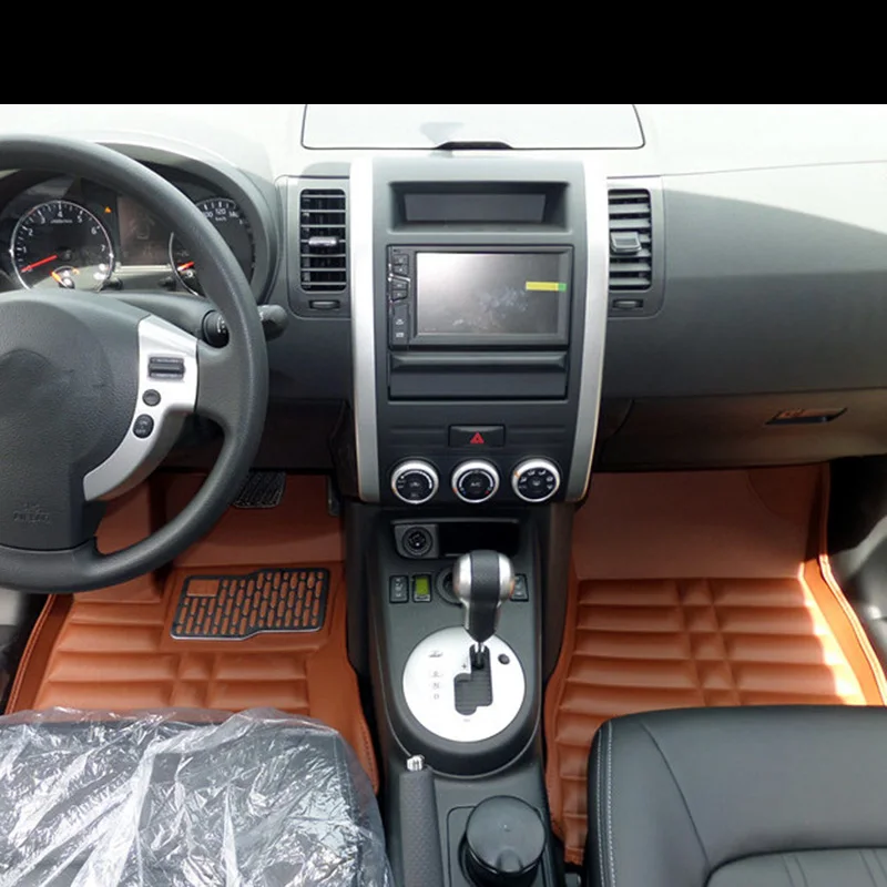 Lsrtw2017 кожаные автомобильные коврики для nissan x trail t31 2007 2008 2009 2010 2011 2012 2013 внутренний ковер ноги автомат