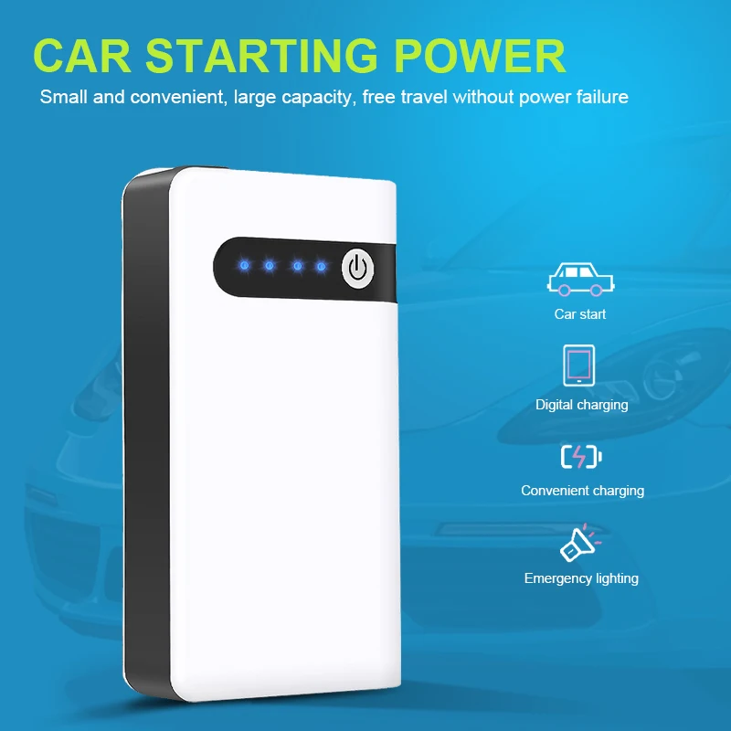 portable mini slim 20000mah car jump starter engine battery charger power bank free global shipping