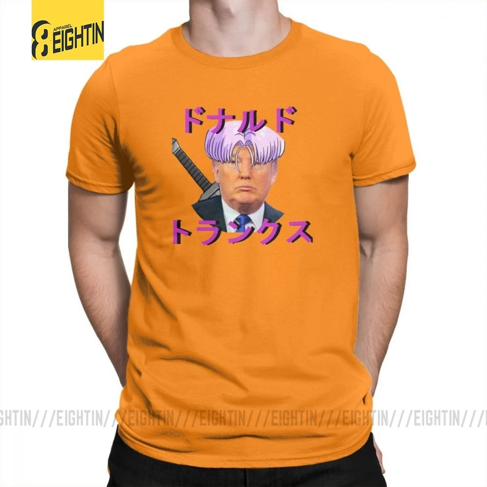 Vaporwave футболки Donald J trunks Футболка Мужская Высокое качество футболки с коротким рукавом большой размер хлопок смешной Стильный плюс - Цвет: Оранжевый