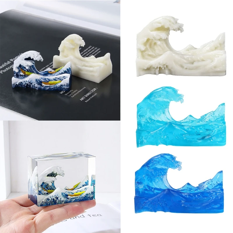 

Surf Model Three-dimensional Ornaments Creative Refrigerator Stickers Handmade Glue Japanese Ukiyo Painting Model