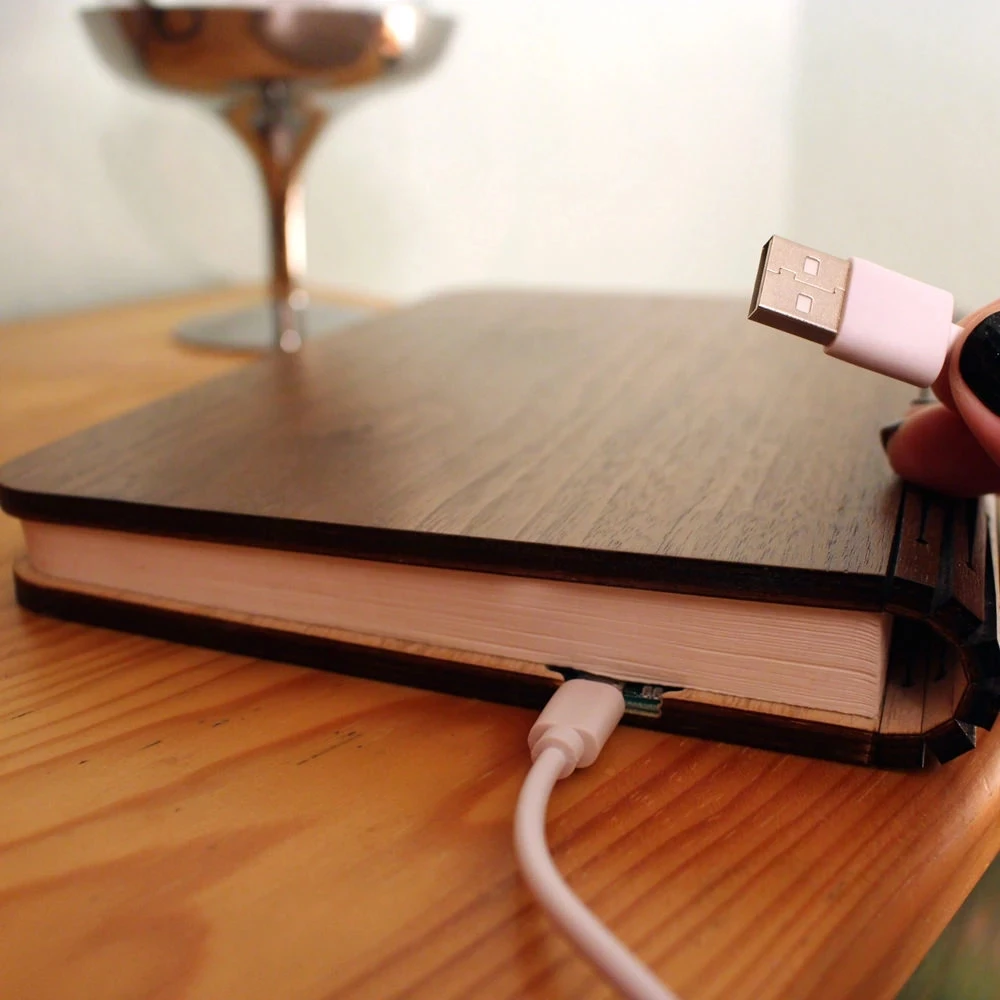 

LED Portable 3 Colors 3D Creative Book Night Light Wooden 5V USB Rechargeable Magnetic Foldable Desk Table Lamp Home Decoration