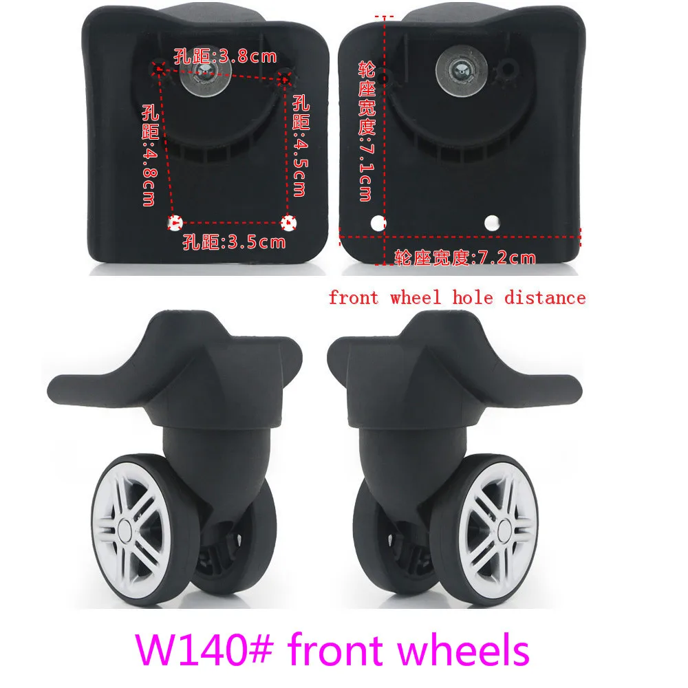 W140f 1pair 1 пара/1 комплект, сменные багажные колеса, пластиковые чемоданы, запасные части, дорожные тележки, колеса для багажа - Цвет: W140f 1pair