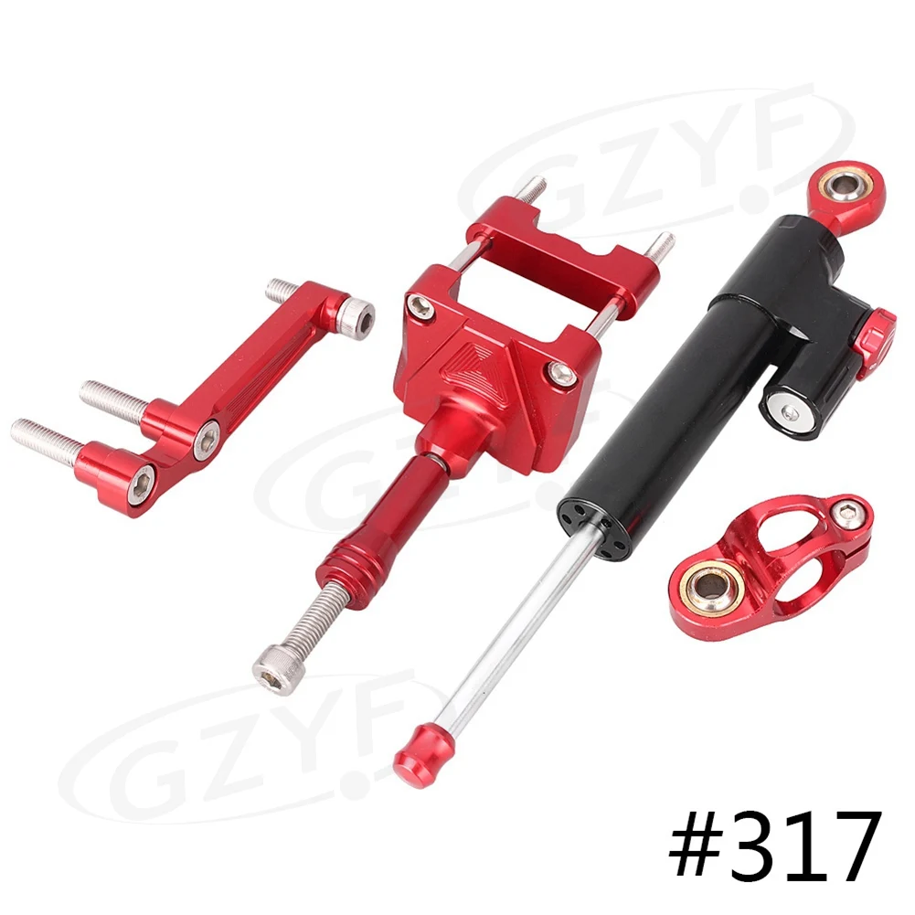 

CNC Aluminum Steering Damper Stabilizer Safety Control w/ Mounting Bracket for Kawasaki Ninja 250R EX250 2008-2012, 24 Colors