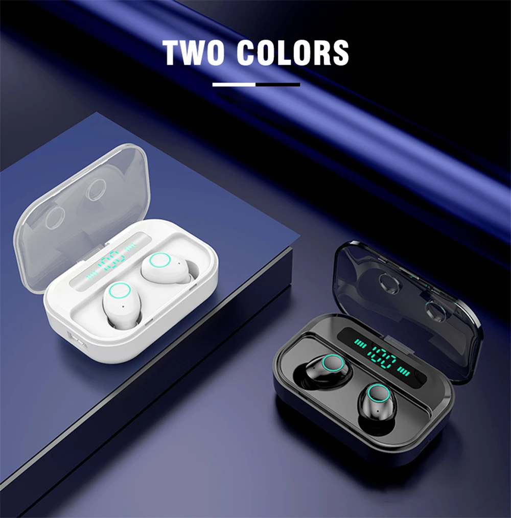 M7 наушники-вкладыши TWS Bluetooth V5.0 True Беспроводной зарядки наушники с двойной Mic Шум