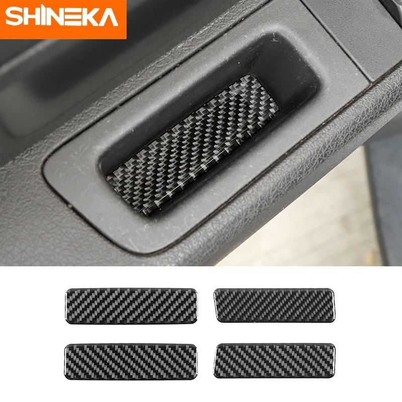 

Наклейки SHINEKA из углеродного волокна для Ford F150 Raptor, декоративные наклейки на внутреннюю дверную ручку автомобиля для Ford F150 Raptor 2009-2014