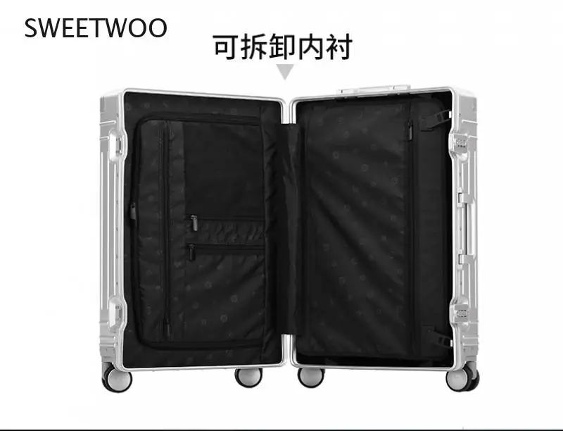 

Aluminum Travel Suitcase Hard Trolly Case New Aluminium Luggage 20"24"26"29" Inch