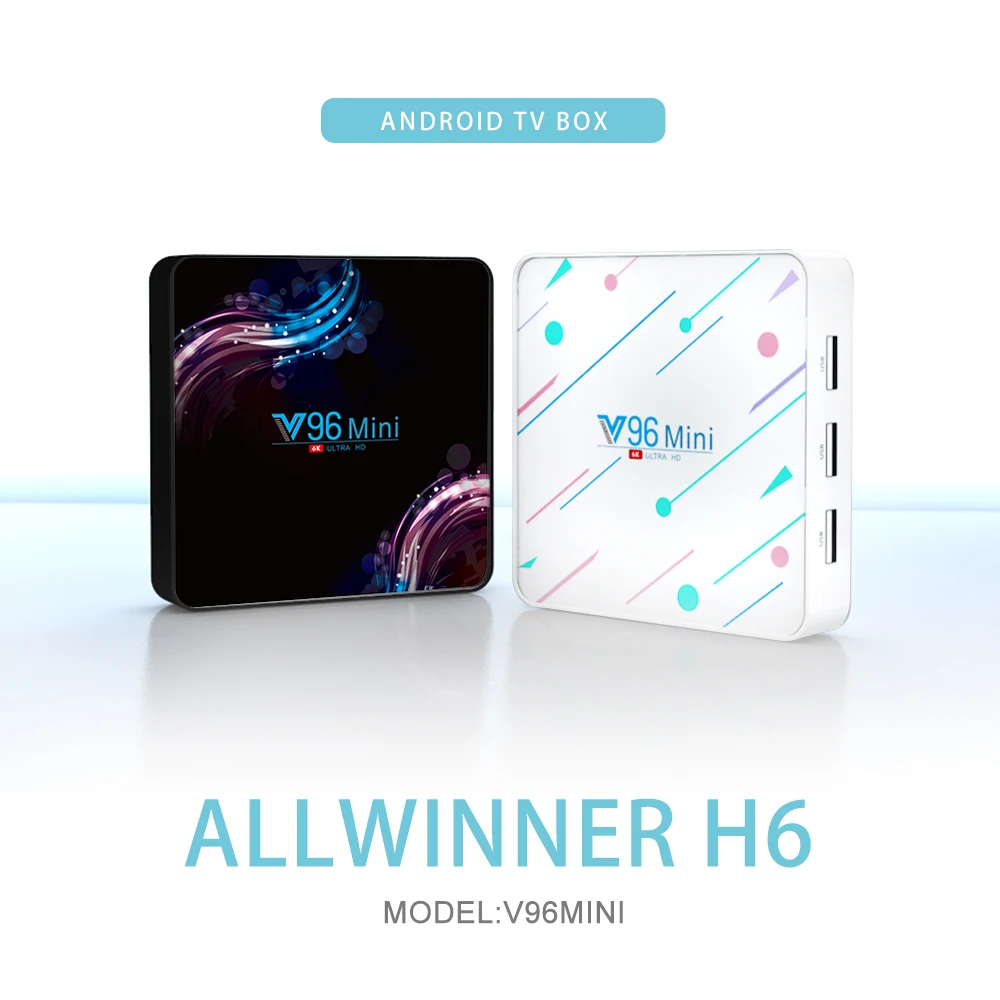 V96 H6 Cortex A53 Смарт ТВ приставка Android 9 0 4 Гб + 32 ГБ 64 128 медиаплеер HD 6K Google Voice Assistand