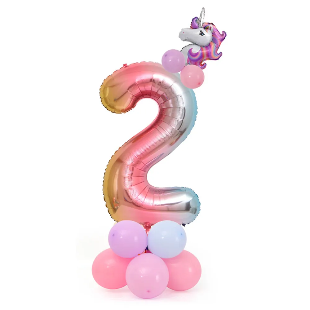Набор воздушных шаров в виде единорога радужные шары для дня рождения