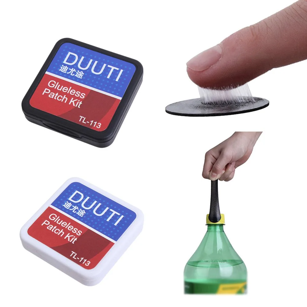 

Bicycle Glueless Self Stick-up Rubber Patch Bike Tire Tube Puncture Repair Tool Kit With Grinder Storage Box Cycling Parts