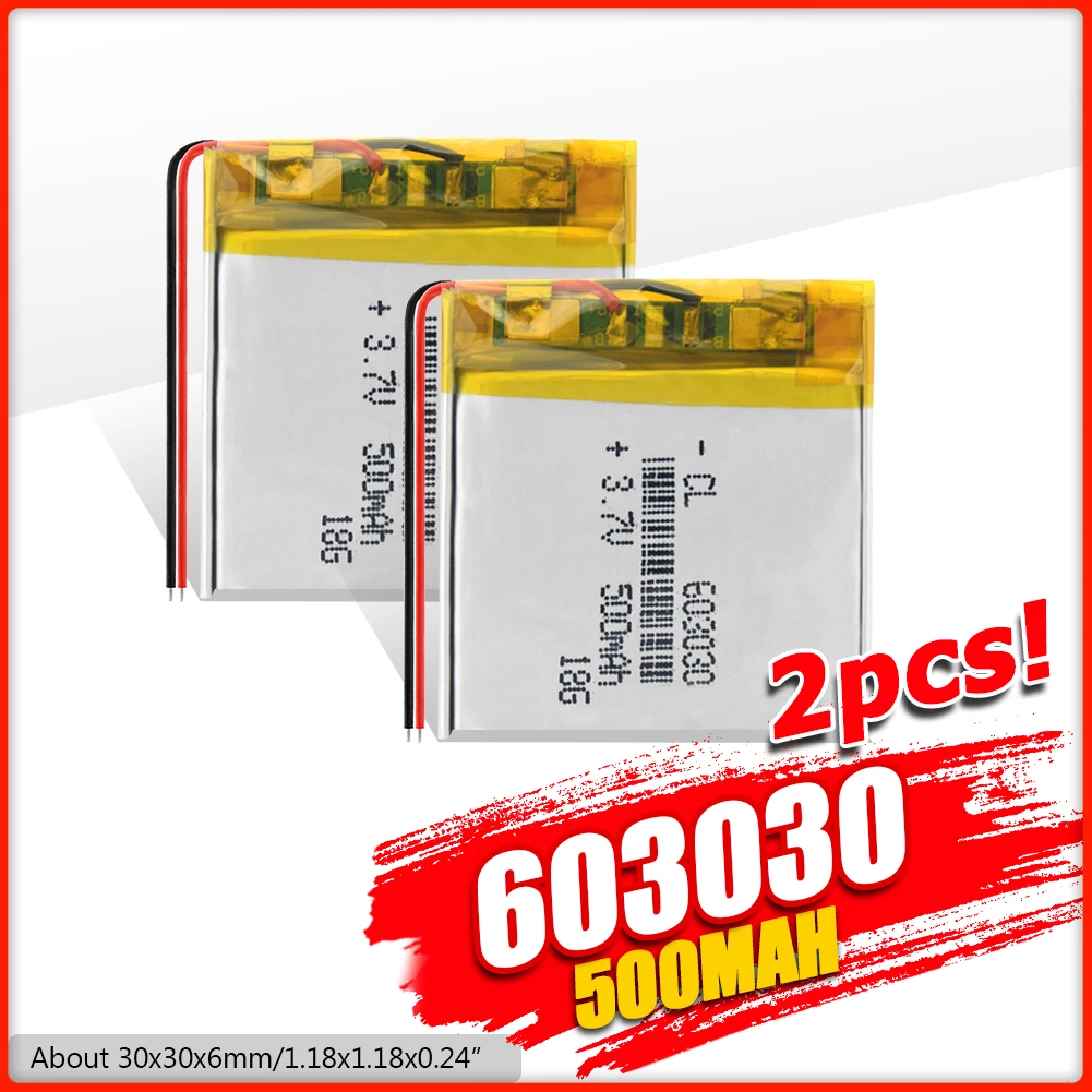 3,7 в 500 мАч 603030 литий-полимерная литий-ионная аккумуляторная батарея для семейного тахографа MP3 MP4 GPS Bluetooth Lipo cell