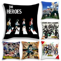 my hero academia pillow case deku shoto bakugou kits cartoon cushion cover sofa bed pillows cover no insert 4545cm