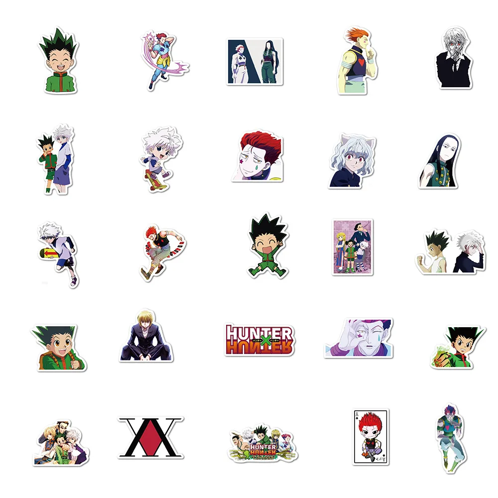 Наклейки аниме HUNTER X водостойкие ПВХ 10/50 шт./партия | Игрушки и хобби
