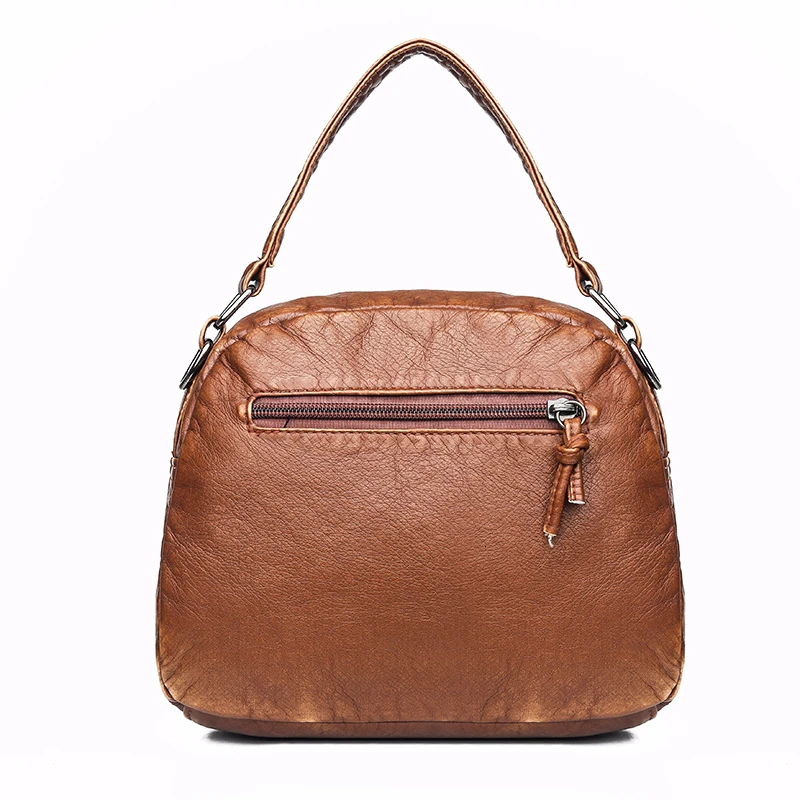 Женская винтажная сумка через плечо Bolsos Mujer однотонная из мягкой кожи новинка 2019 |