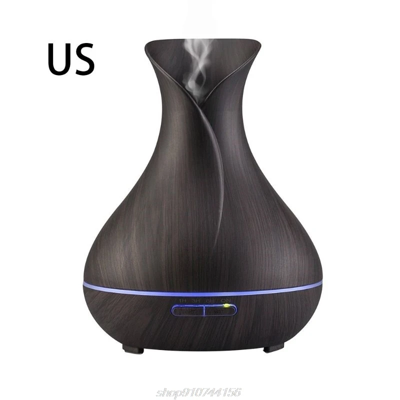 

400ml Wood Grain Ultrasonic Essential Oil Diffuser Light AU US UK EU Aroma Aromatherapy Fine Fog Humidifier D04 20 Dropshipping