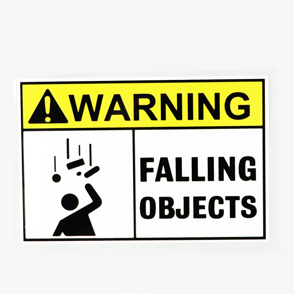 

Warning about The Danger of Falling Objects Car Sticker PVC Personalized Windows Exquisite Waterproof Decal Customizable Colors