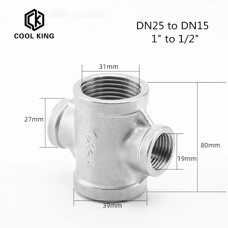 1/4 &quot1/2&quot 3/4 &quot1&quot 1 &quot1 1/2&quot 2 &quotBSP Женская резьба 304 нержавеющая сталь 4 четыре