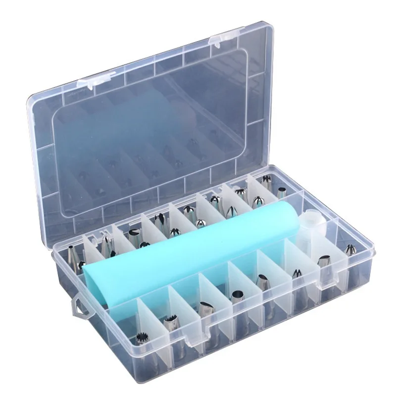 8/24 шт. Нержавеющая сталь Кондитерские насадки для крема с кондитерский мешок