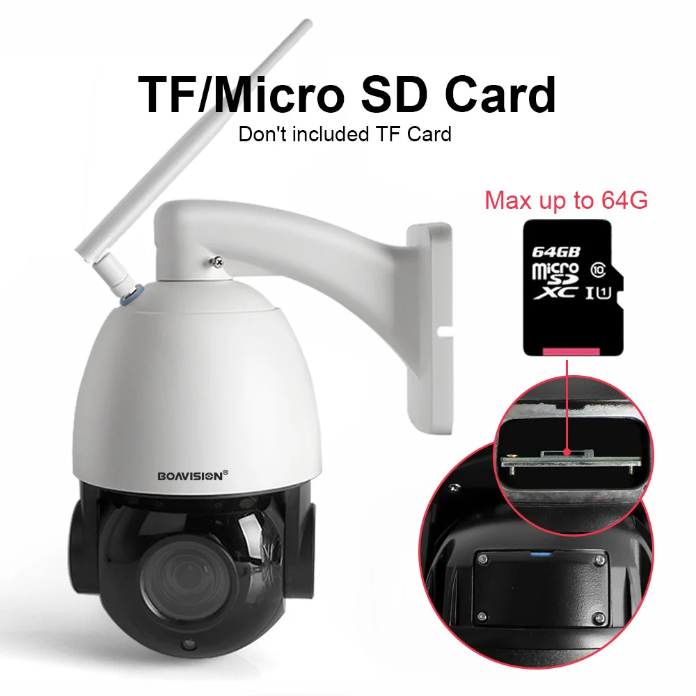 1080P 5MP Беспроводная PTZ скоростная купольная IP камера wifi CCTV камера Открытый 20X оптический зум двухстороннее аудио ИК 80 м ночное видение CamHi